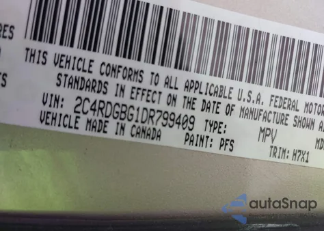 2013 Dodge Grand Caravan American Value Pkg z USA, uszkodzony, nr VIN 2C4RDGBG1DR799409